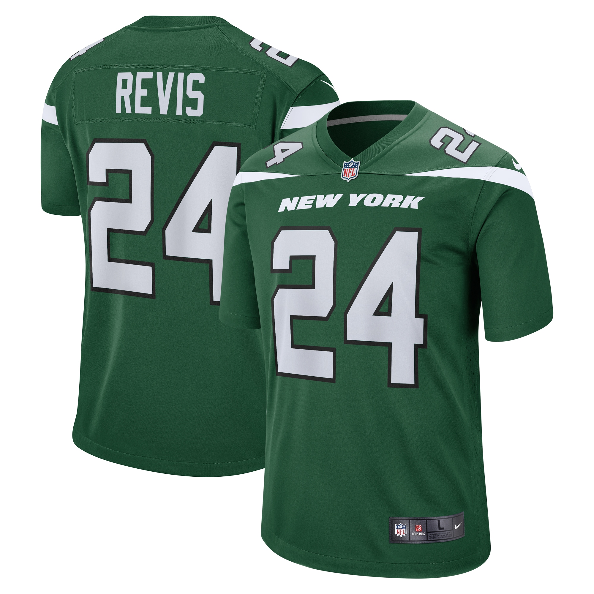 New York Jets Darrelle Revis Gotham Green Retired Player Game NFL Jersey Men's