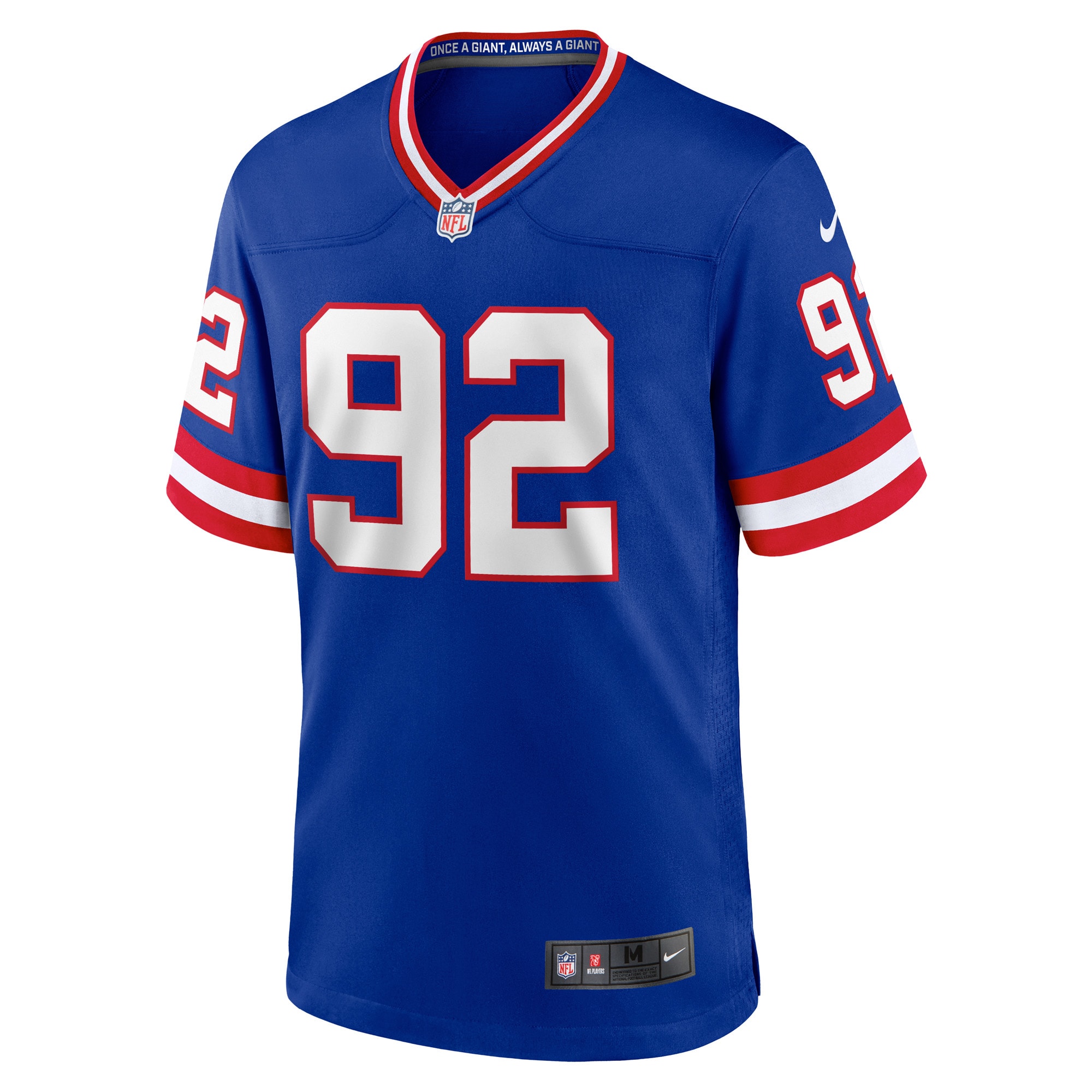 New York Giants Michael Strahan Royal Classic Retired Player Game NFL Jersey Men's