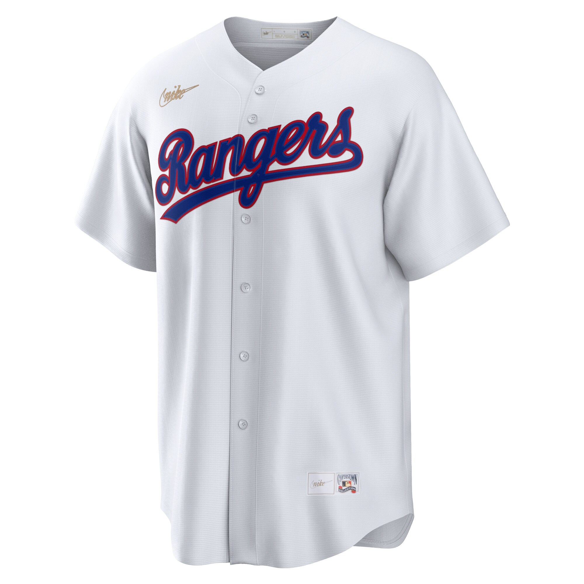 Texas Rangers White Home Cooperstown Collection Team MLB Jersey Men's