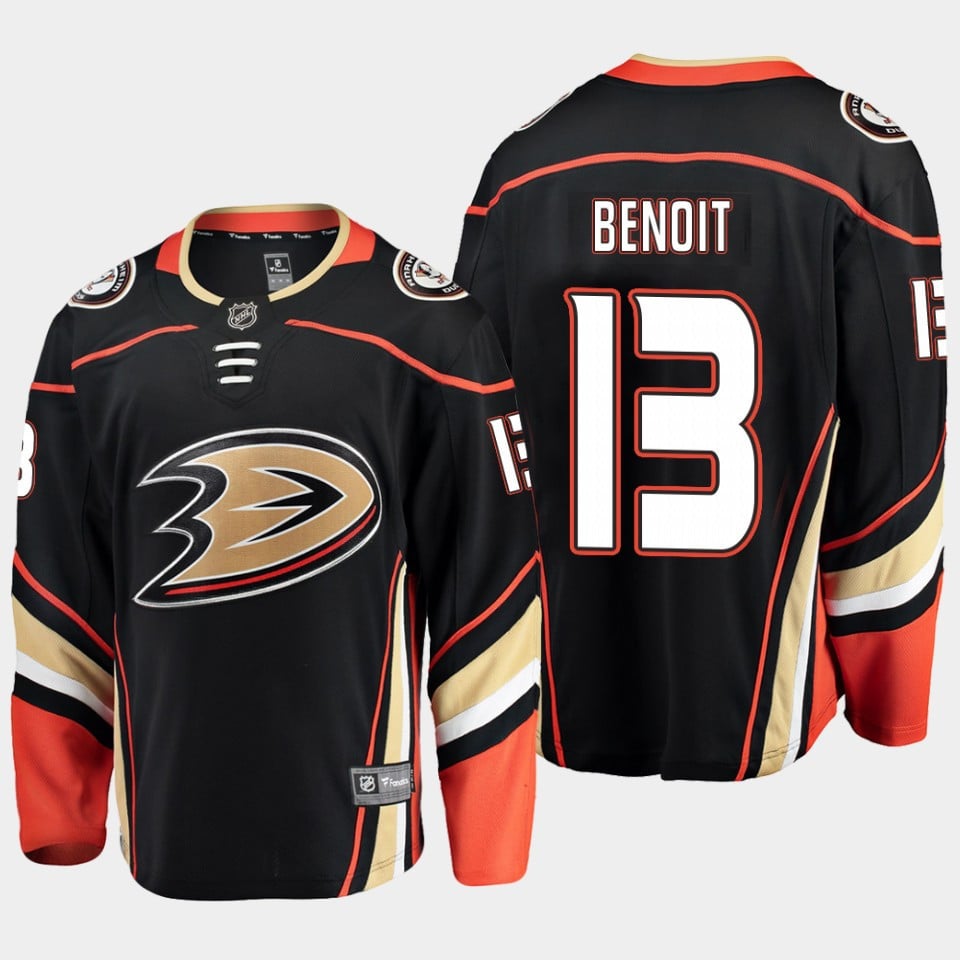 Anaheim Ducks Simon Benoit 13 Alternate Black Breakaway Player NHL Jersey Men's