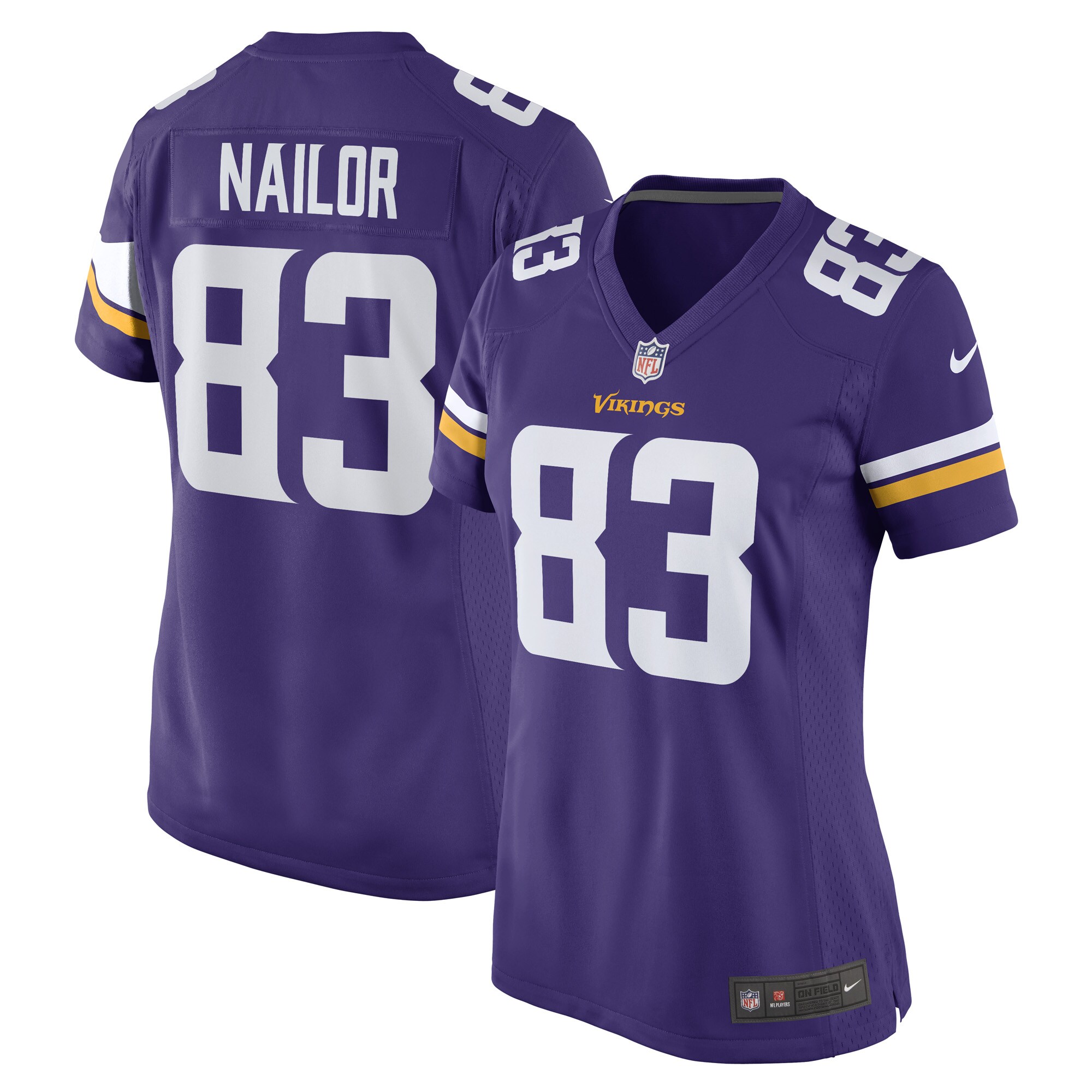 Minnesota Vikings Jalen Nailor Purple Game Player NFL Jersey Women's