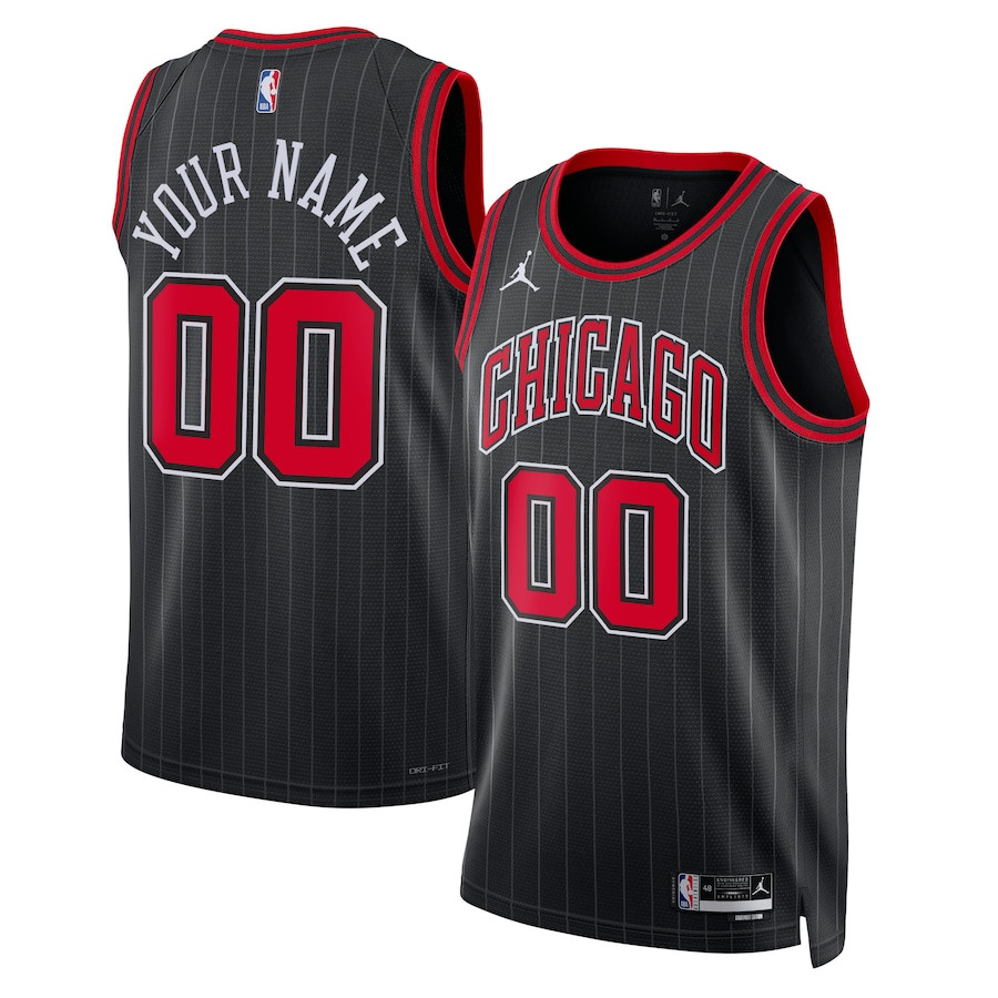 Chicago Bulls 2023/24 Statement Swingman Custom Black NBA Jersey Men's