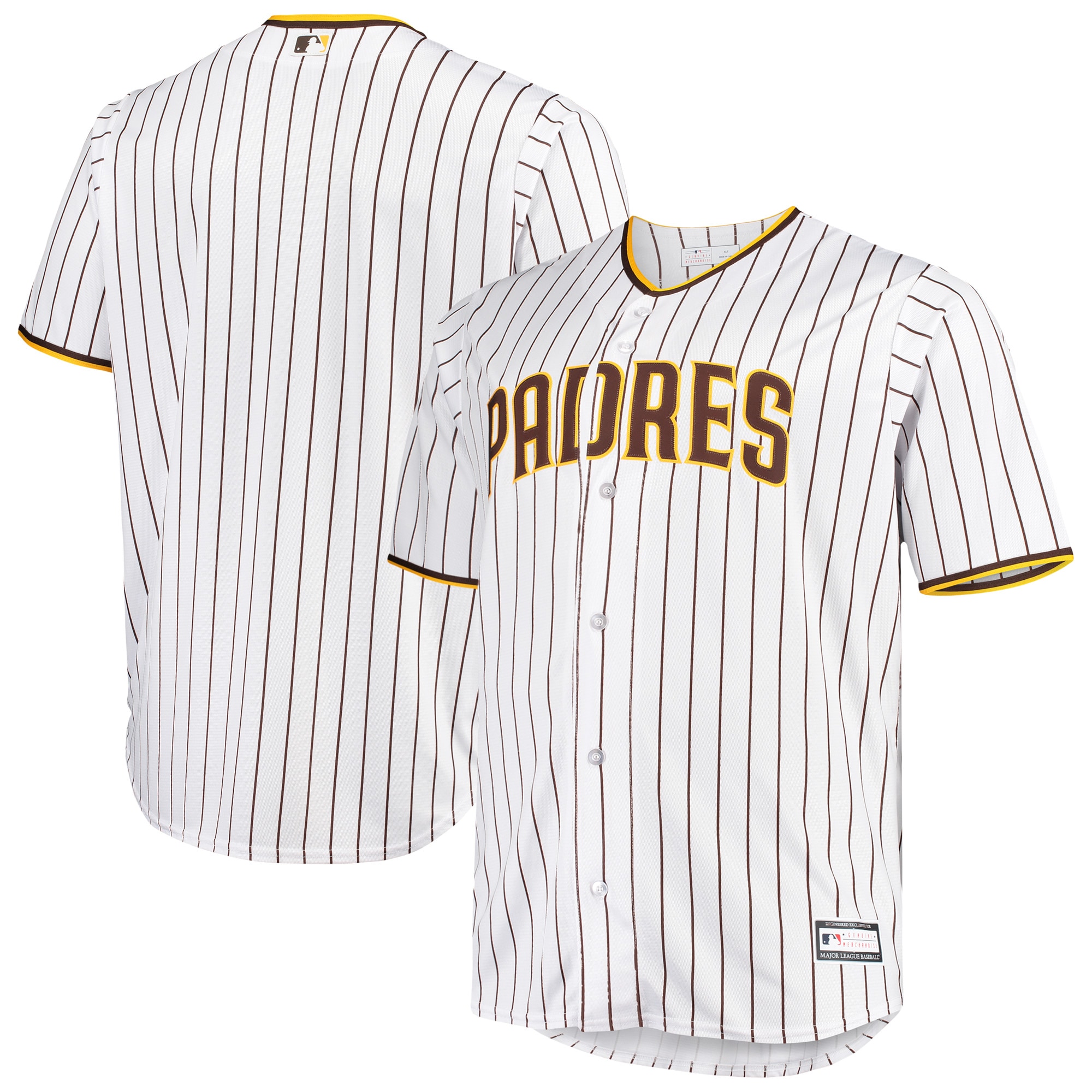 San Diego Padres White/Brown Big Tall Home Team MLB Jersey Men's