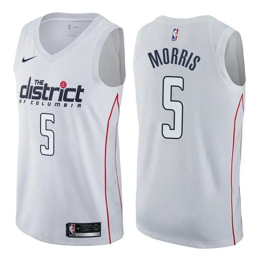 Washington Wizards Markieff Morris 5 City Editio White NBA Jersey Men's