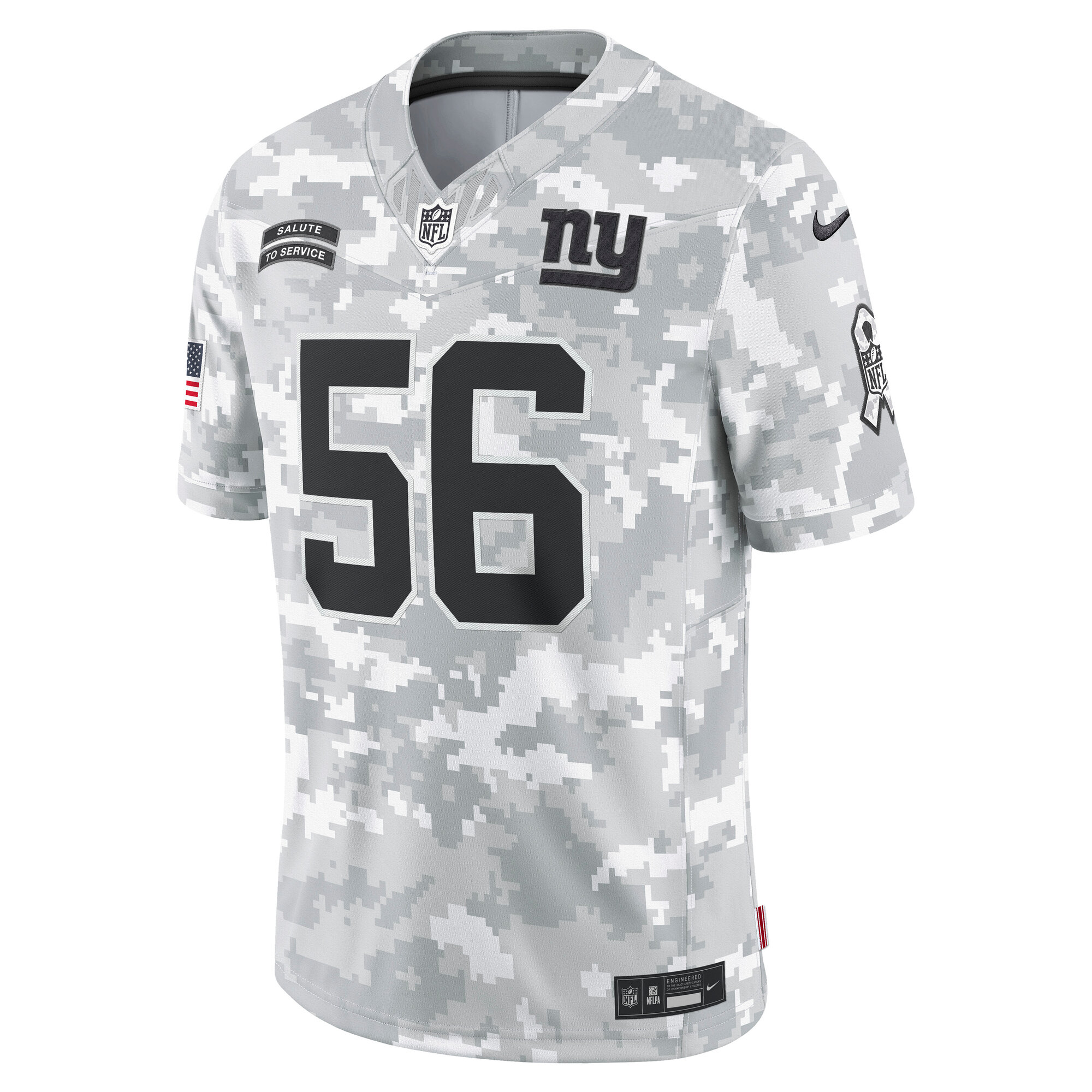 New York Giants Lawrence Taylor Arctic Camo 2024 Salute to Service Retired Player Limited NFL Jersey Men's