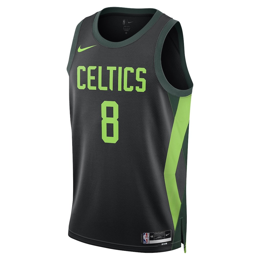 Kristaps Porzingis 8 Boston Celtics Unisex 2024/25 Swingman Player City Edition Black NBA Jersey Unisex