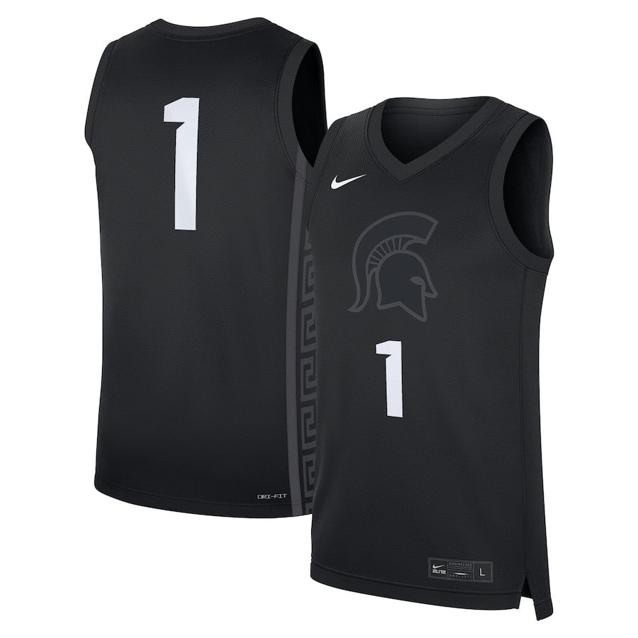 Michigan State Spartans Alternate Black #1 NCAA Jersey Men's