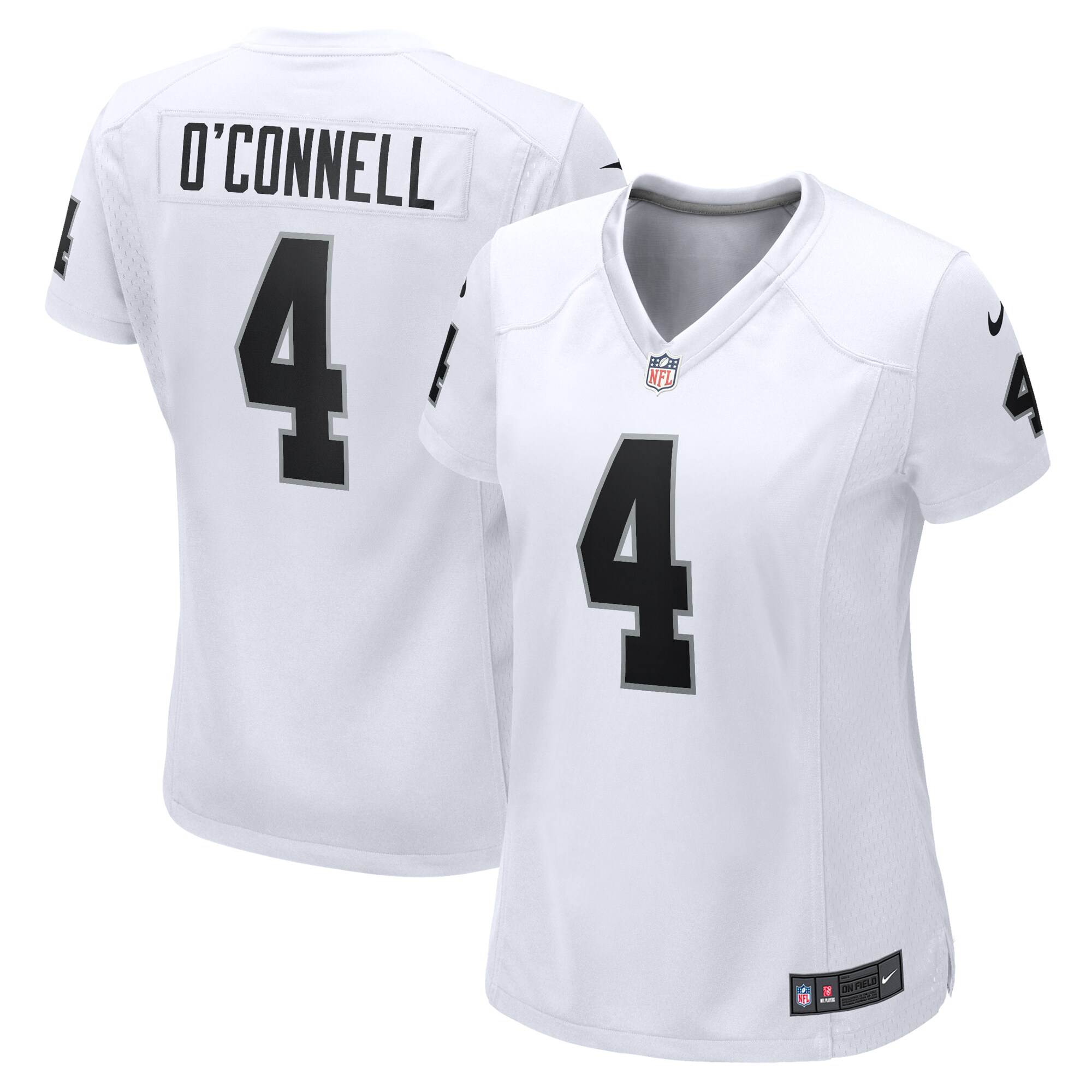 Las Vegas Raiders Aidan O'Connell White Game NFL Jersey Women's
