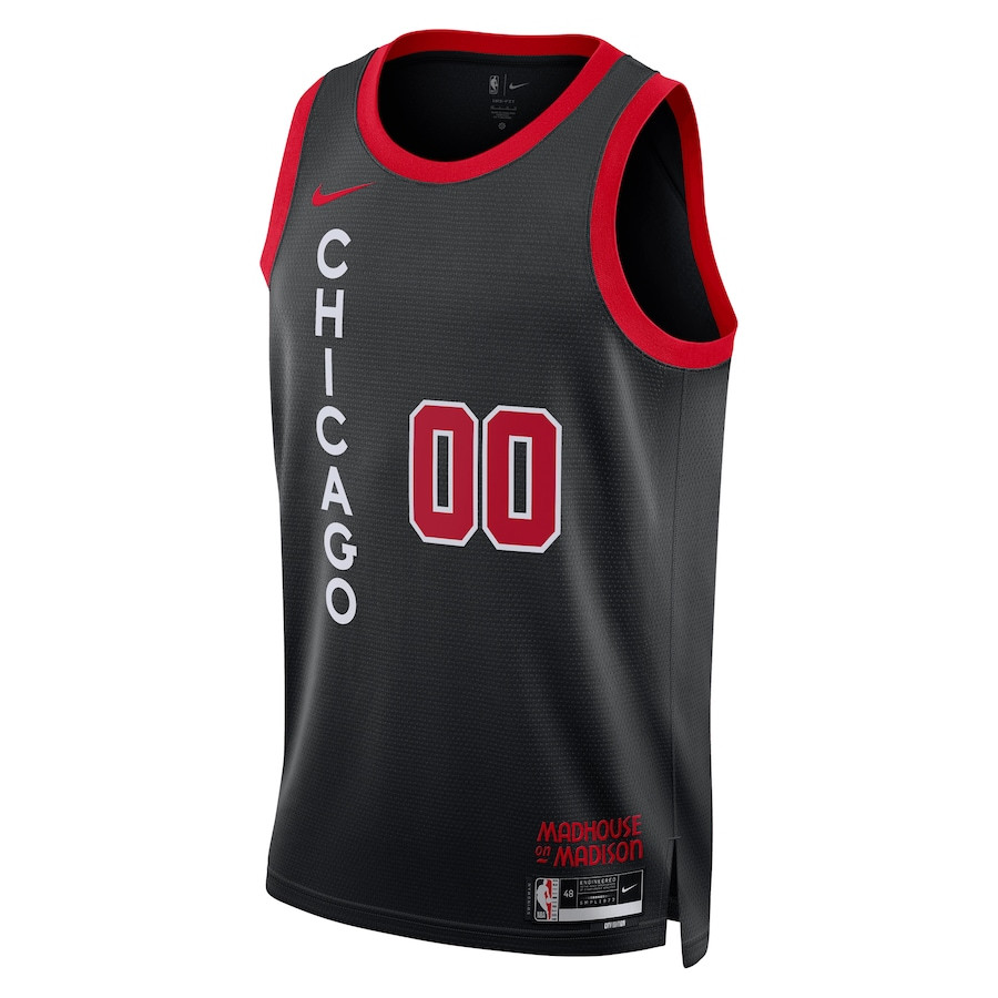 Chicago Bulls 2023/24 City Edition Swingman Custom Black NBA Jersey Men's
