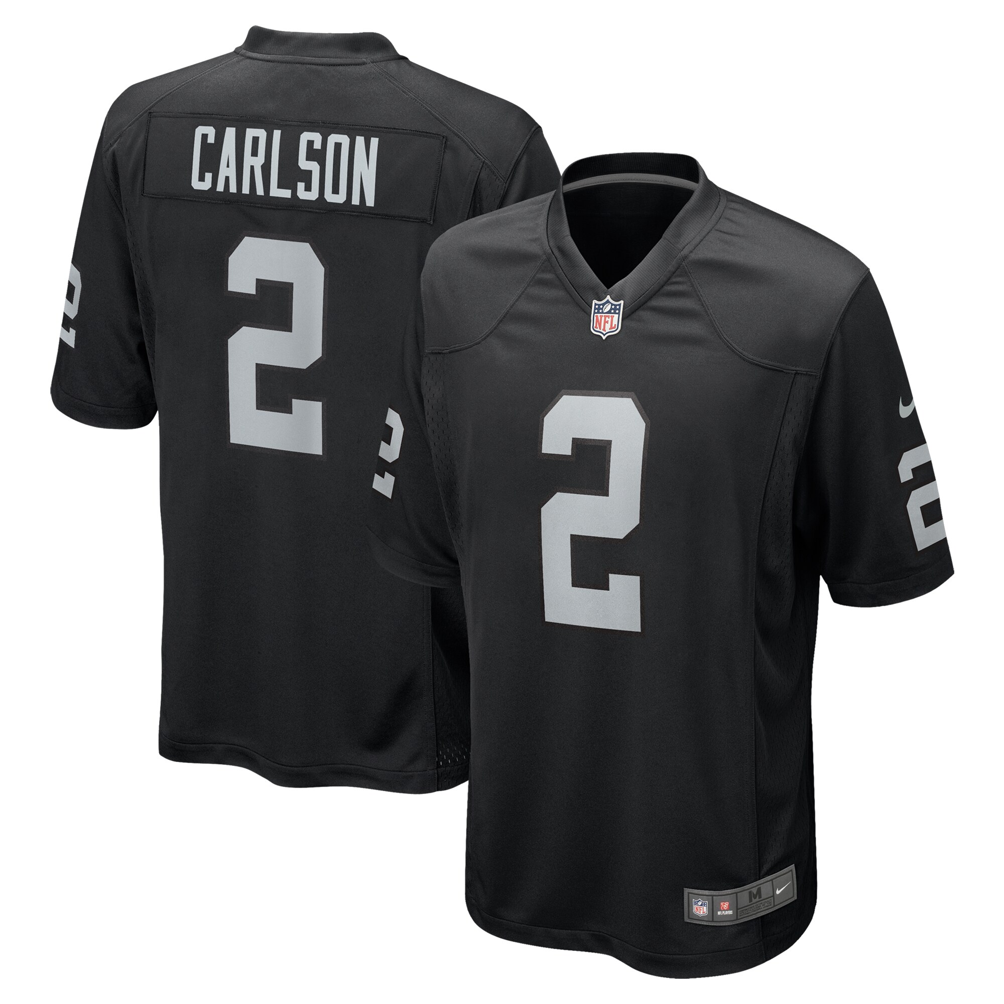 Las Vegas Raiders Daniel Carlson Black Team Game NFL Jersey Men's