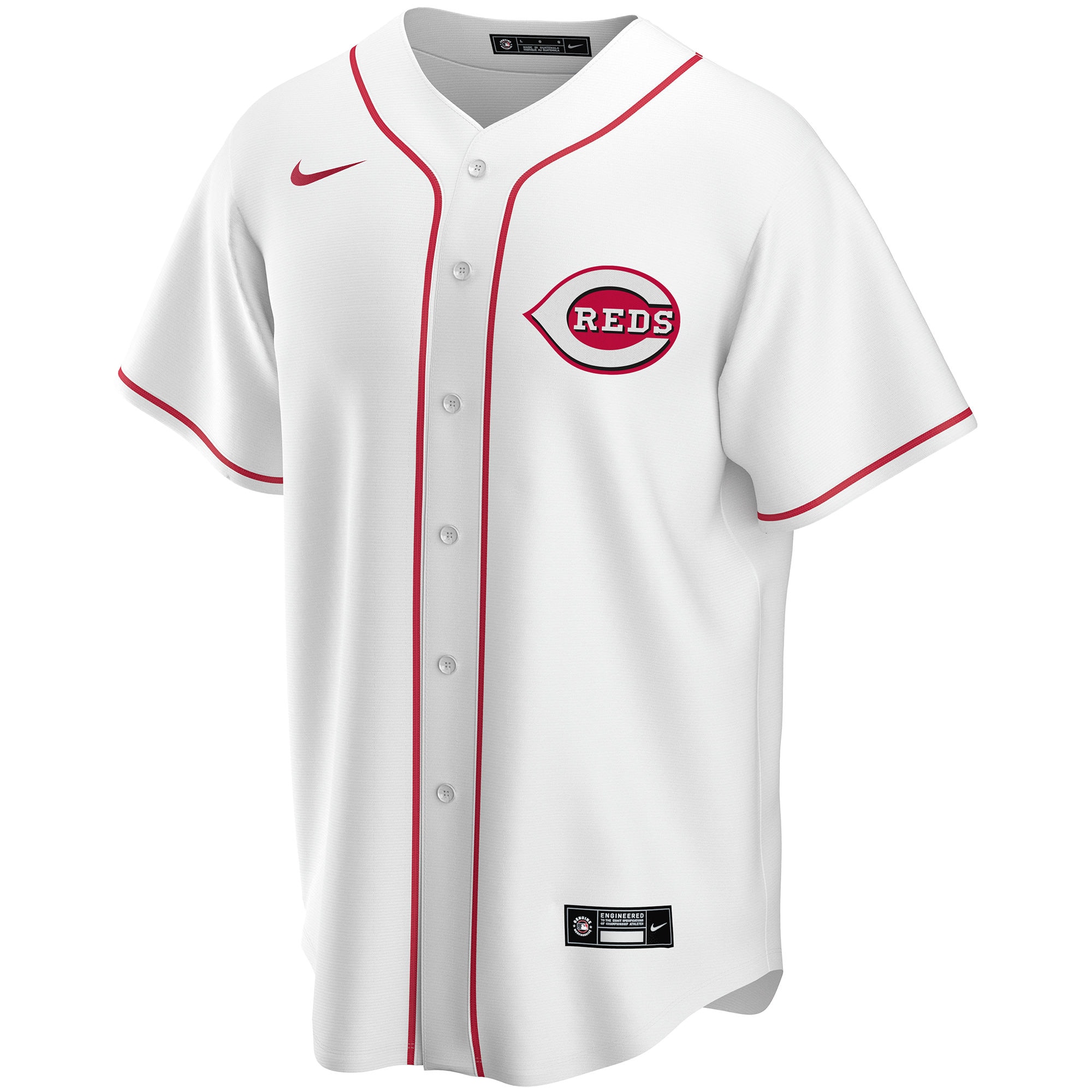 Cincinnati Reds White Home Custom MLB Jersey Men's