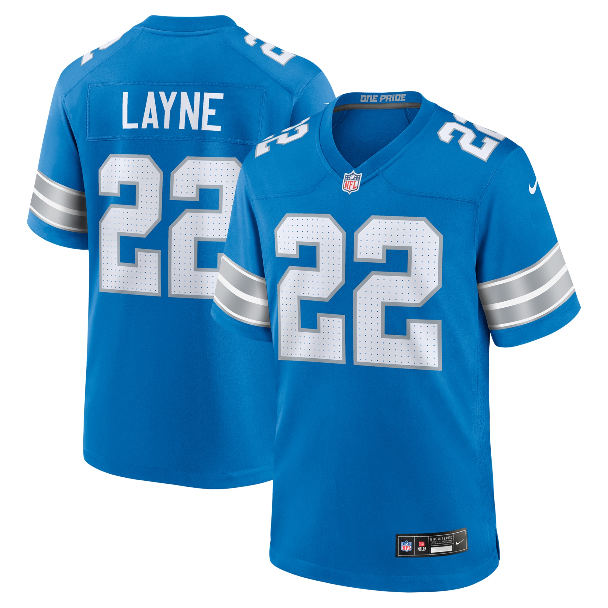 Detroit Lions Bobby Layne Blue Retired Player Game NFL Jersey Men's