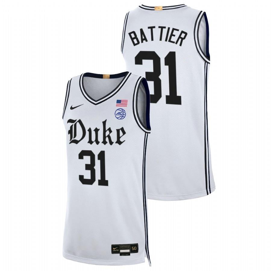 Shane Battier 3 White Duke Blue Devils 2023 Limited The Brotherhood NCAA Jersey Men's