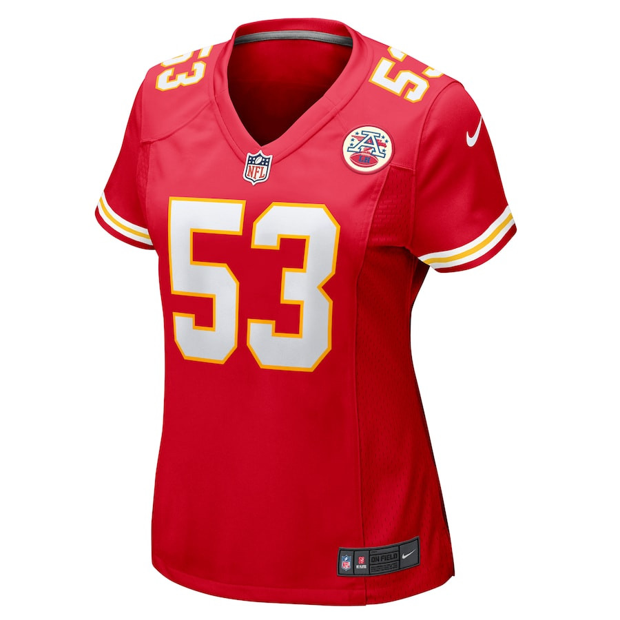 BJ Thompson 53 Kansas City Chiefs Game Red NFL Jersey Women's