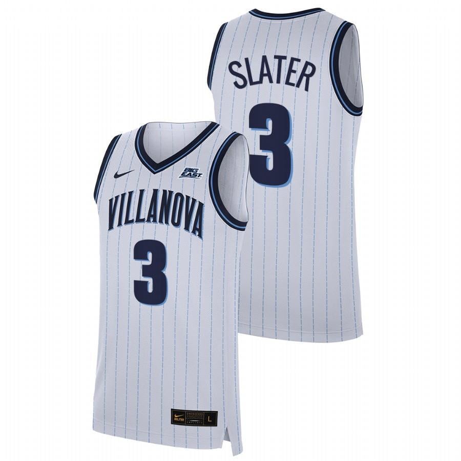 Brandon Slater White Villanova Wildcats 2023 Home College NCAA Jersey Men's