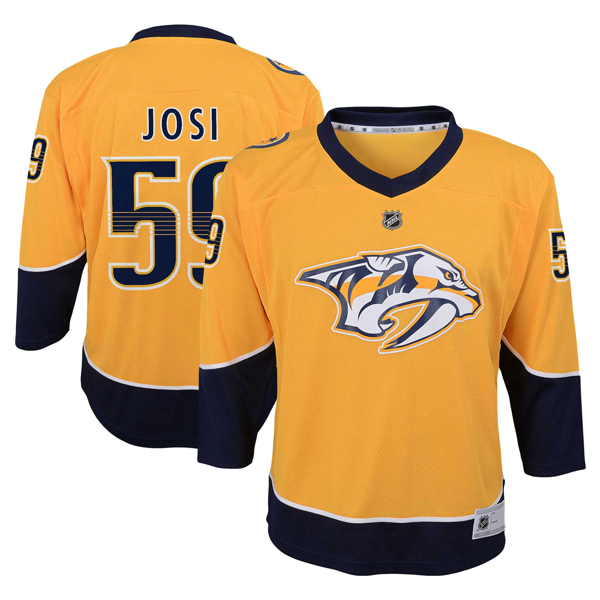 Nashville Predators Roman Josi Gold Home Player NHL Jersey Youth