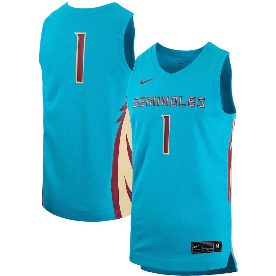 Florida State Seminoles Team Alternate Turquoise #1 NCAA Jersey Men's