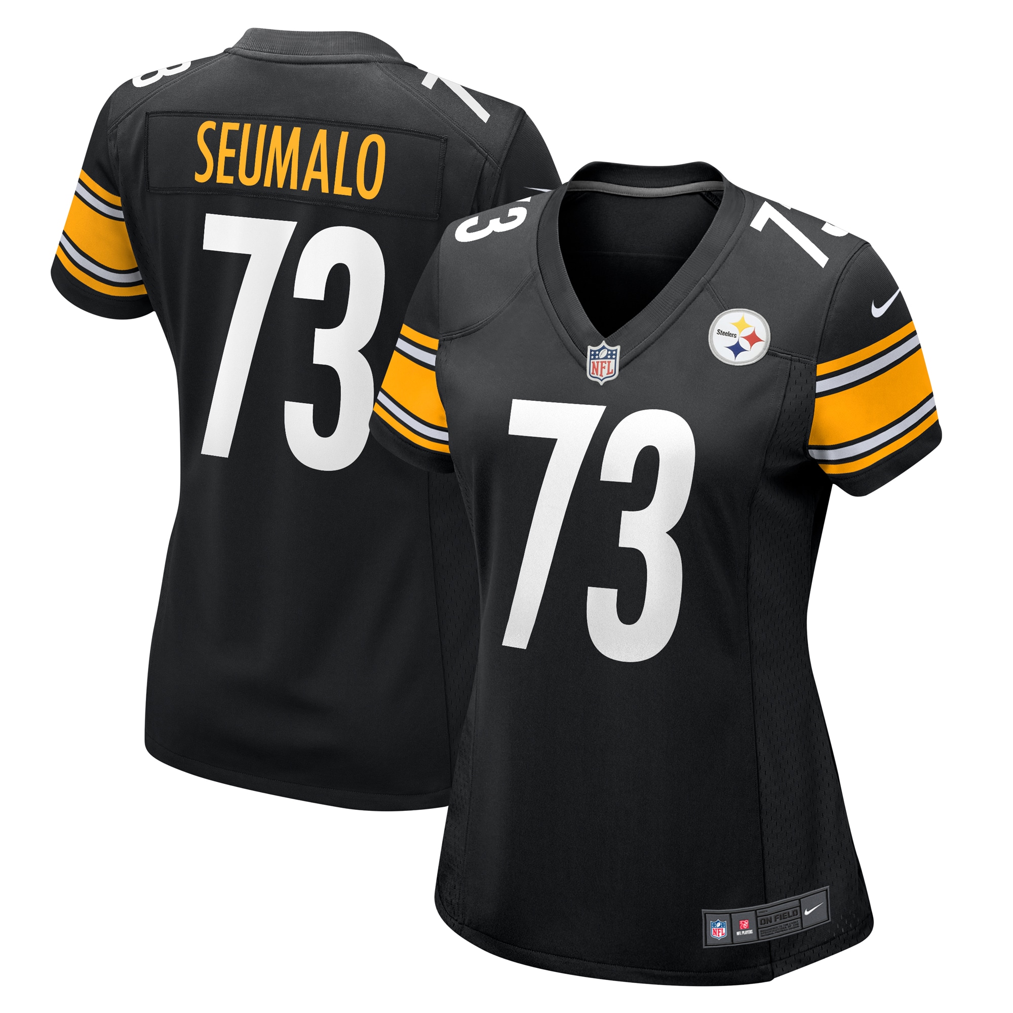 Pittsburgh Steelers Isaac Seumalo Black Game NFL Jersey Women's
