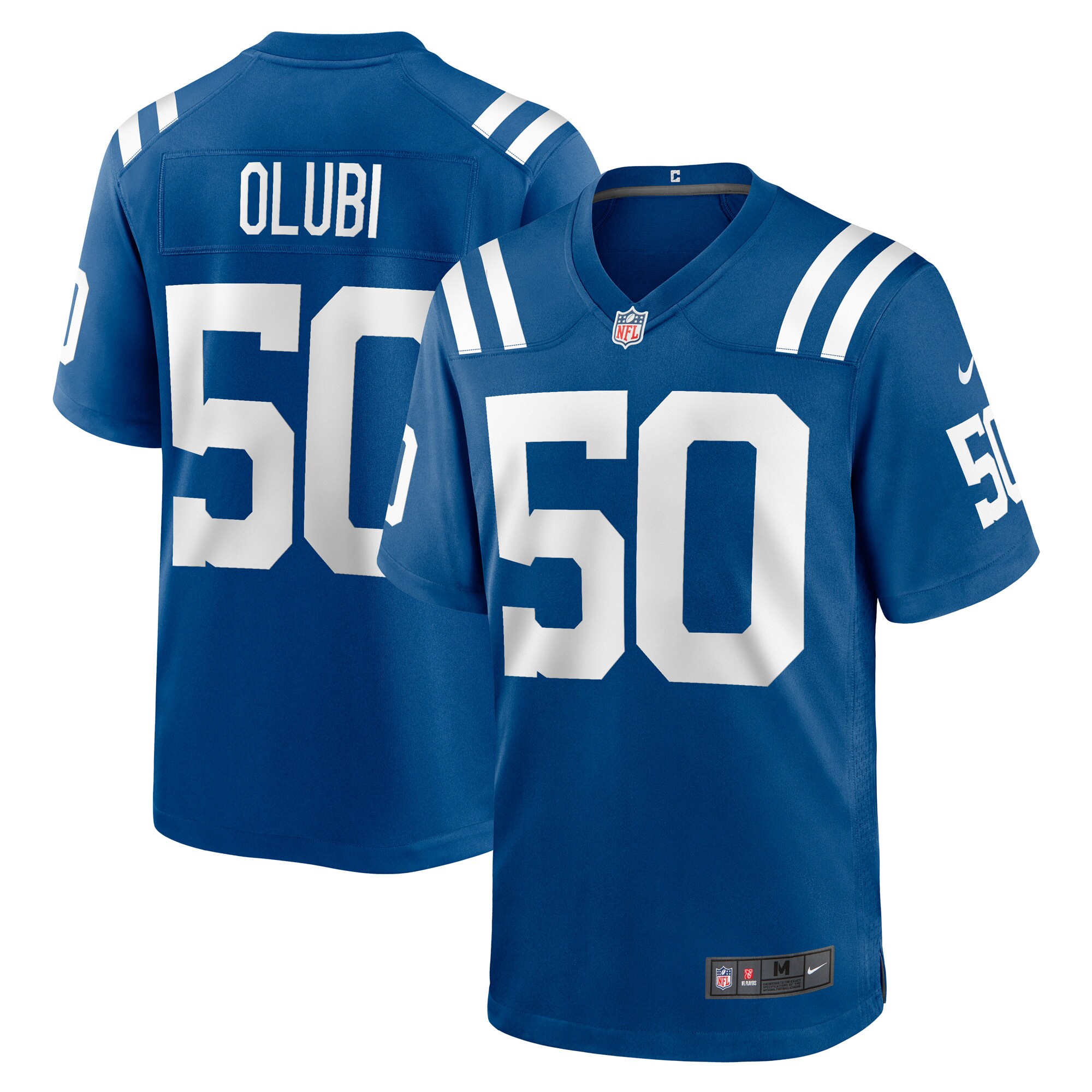 Indianapolis Colts Segun Olubi Royal Game Player NFL Jersey Men's