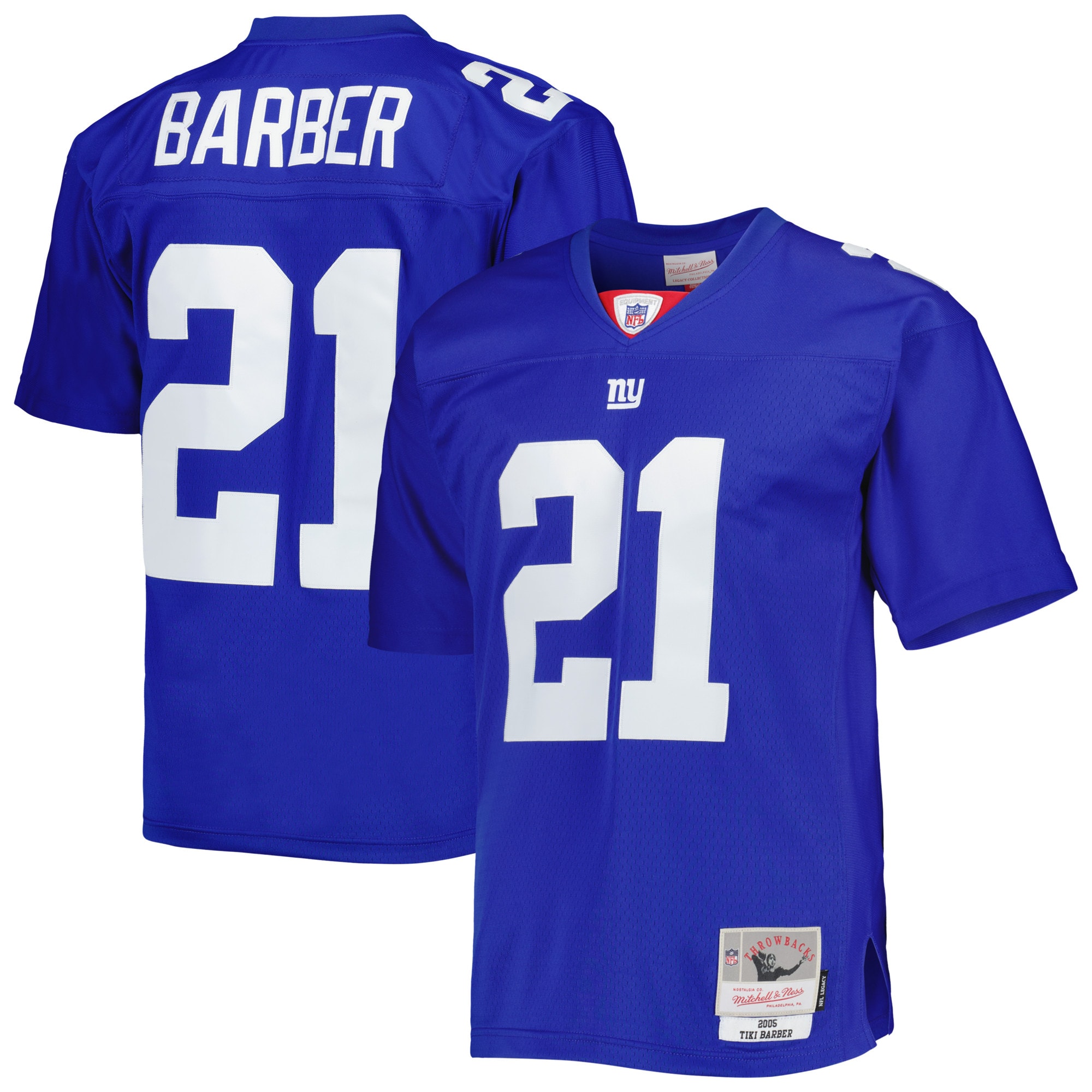 New York Giants Tiki Barber Mitchell Ness Royal Legacy NFL Jersey Men's
