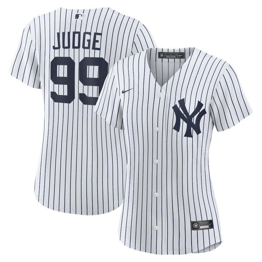 Aaron Judge 99 New York Yankees Home Player White MLB Jersey Women's