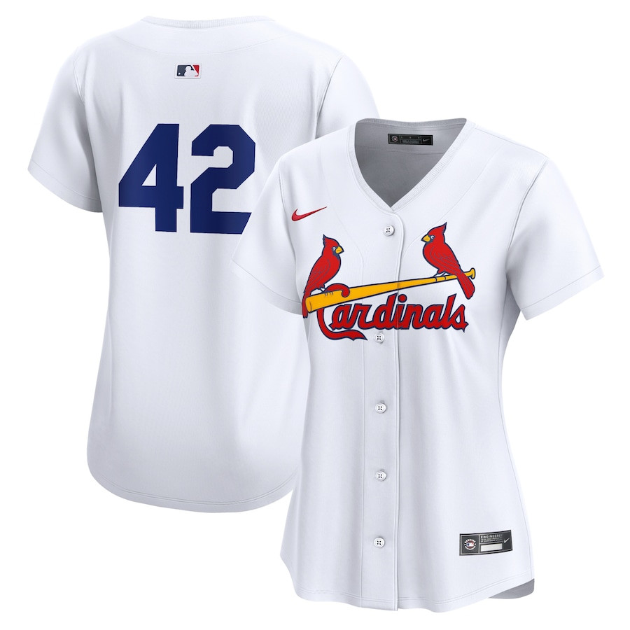 St. Louis Cardinals 2024 Jackie Robinson Day Home Limited White MLB Jersey Women's