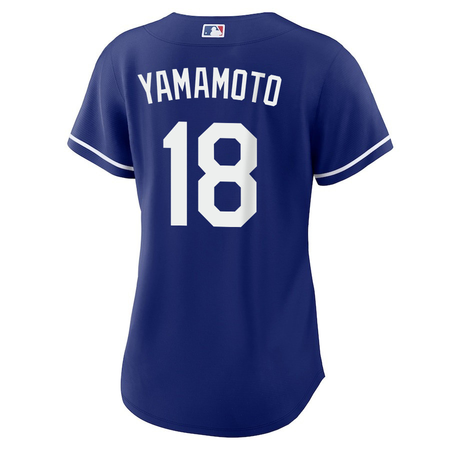 Yoshinobu Yamamoto 18 Los Angeles Dodgers Alternate Royal MLB Jersey Women's