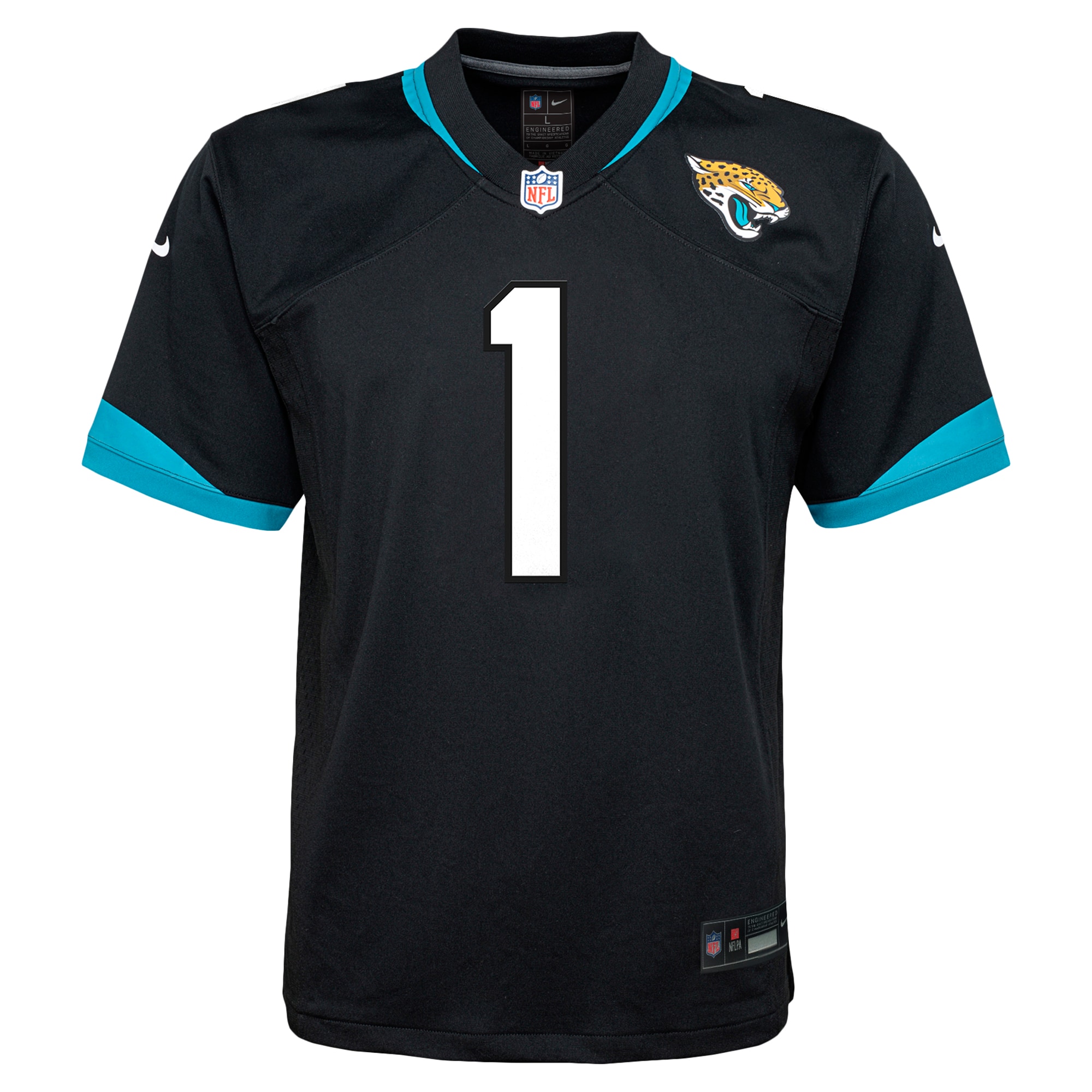 Jacksonville Jaguars Travis Etienne Black Alternate Player Game NFL Jersey Youth