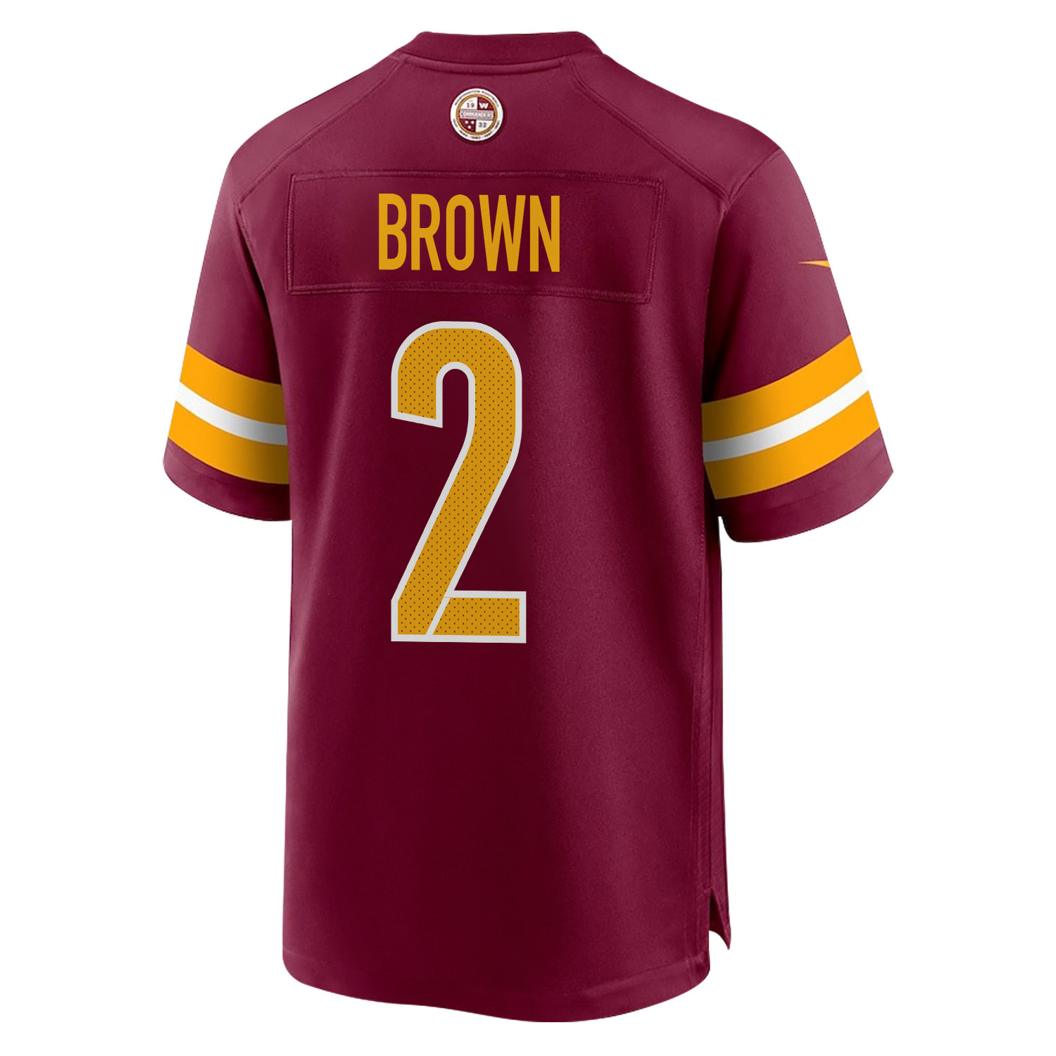 Dyami Brown 2 Washington Commanders Super Bowl LIX Champions Patch Game Burgundy NFL Jersey Men's