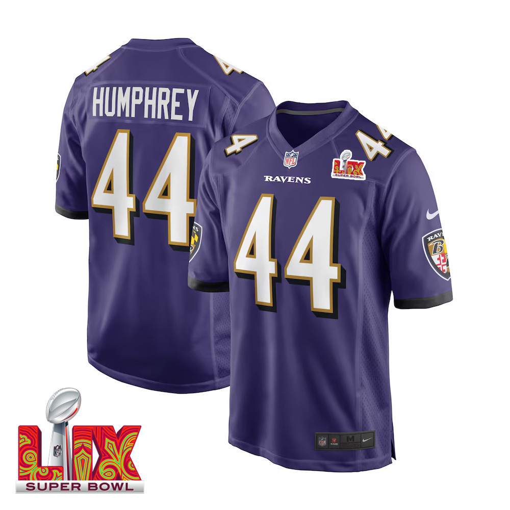 Marlon Humphrey #44 Baltimore Ravens Super Bowl LIX Purple NFL Jersey Men's
