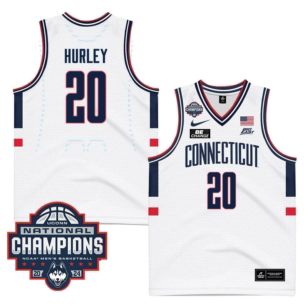 Andrew Hurley 20 UConn Huskies 2024 National Champions Patch Unisex NCAA Jersey Unisex