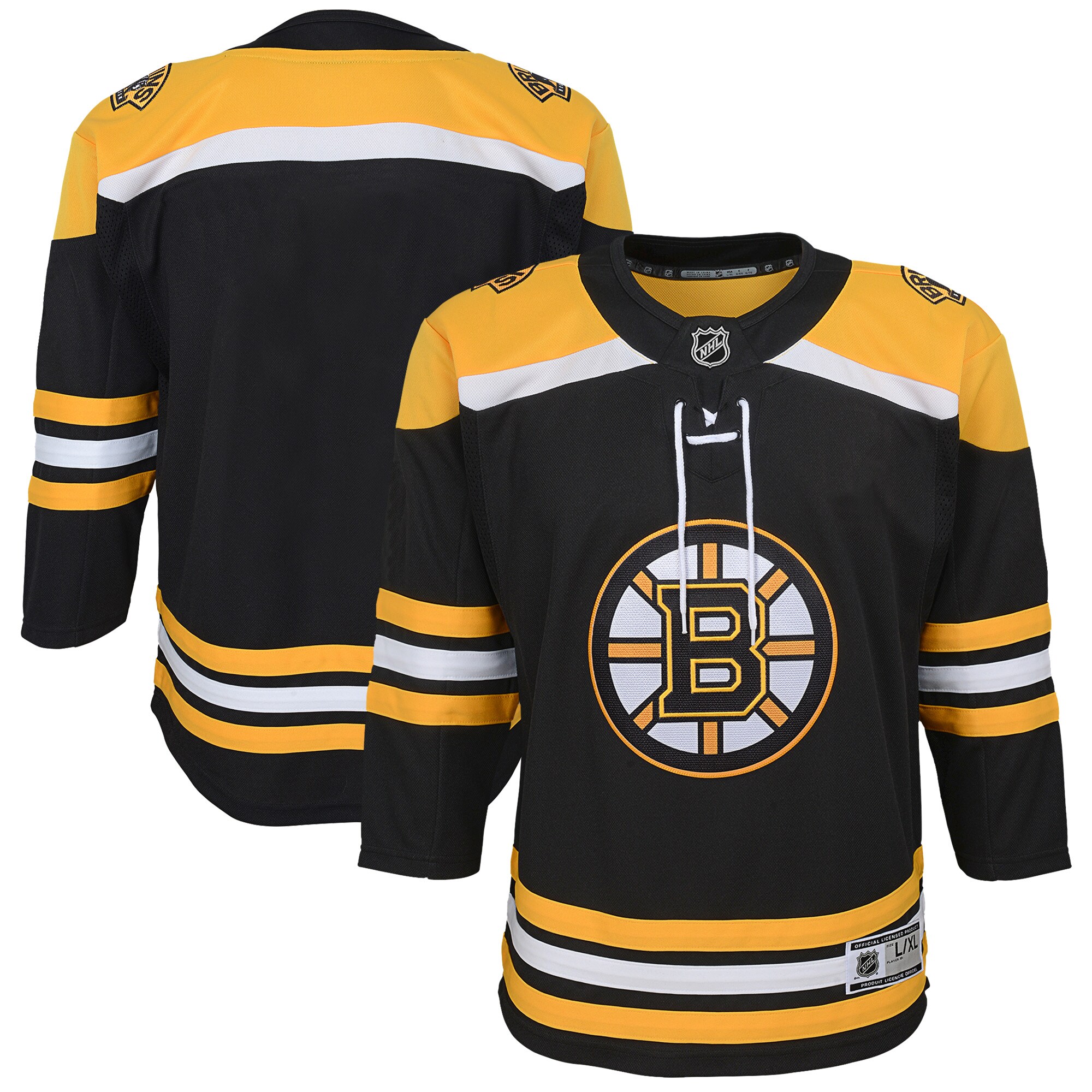 Boston Bruins Black Home Blank Premier NHL Jersey Youth