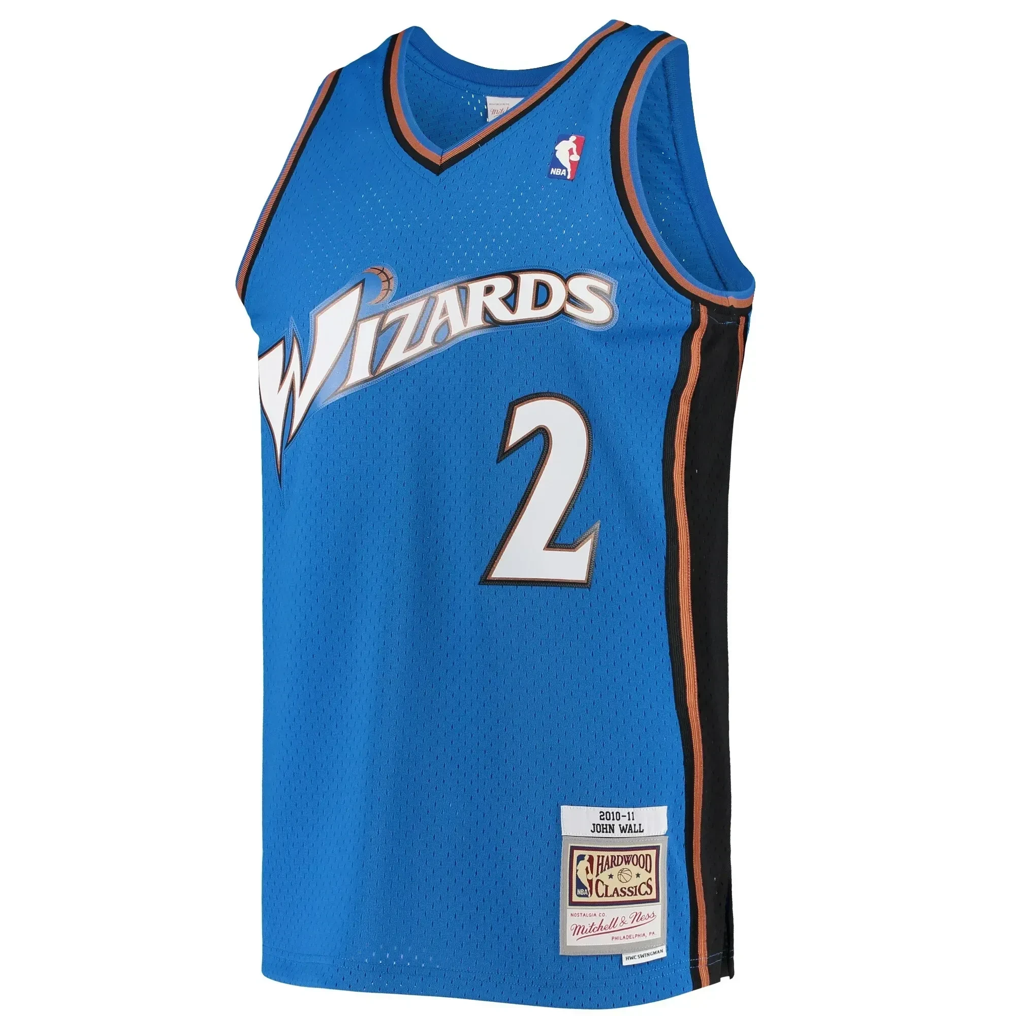 John Wall Washington Wizards Mitchell Ness 2010-11 Hardwood Classics Swingman ??Blue NBA Jersey Men's