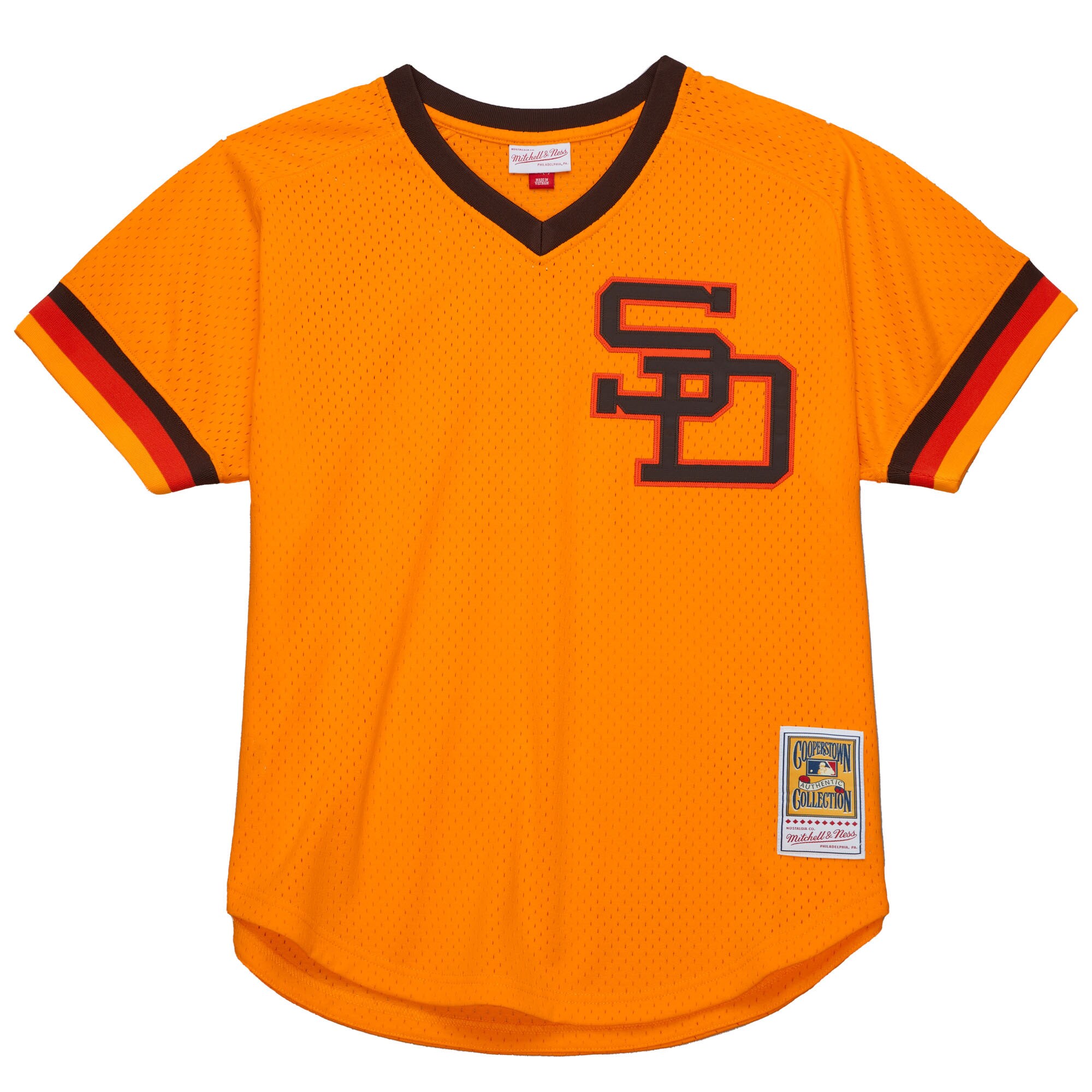 San Diego Padres Tony Gwynn Mitchell Ness Gold 1982 Cooperstown Collection Mesh Batting Practice MLB Jersey Men's