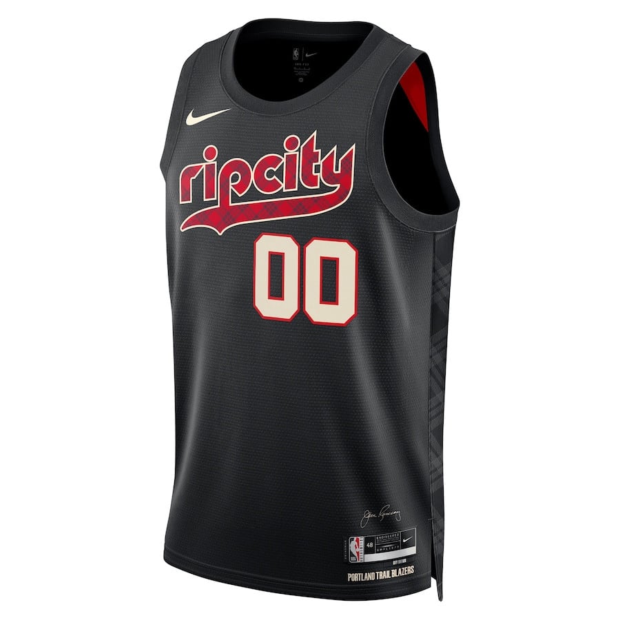 Portland Trail Blazers 2023/24 City Edition Swingman Custom Black NBA Jersey Men's