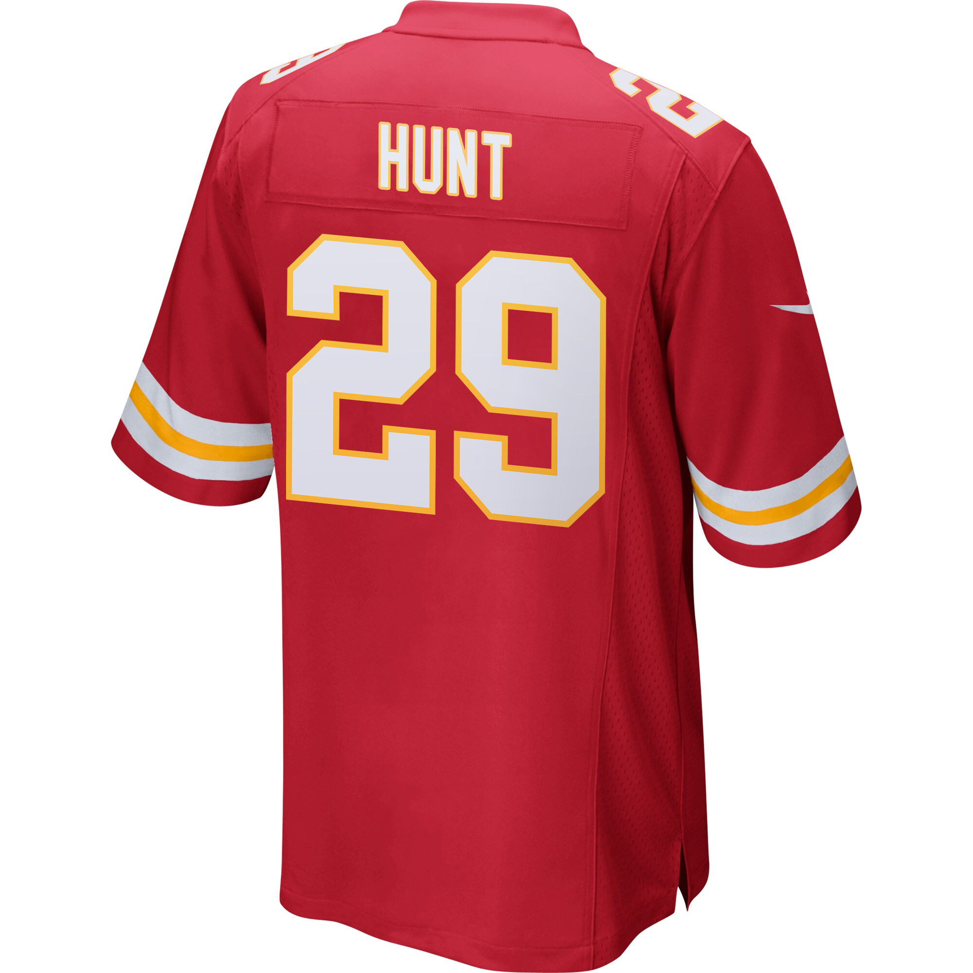 Kareem Hunt 29 Kansas City Chiefs Super Bowl LIX Champions Patch Game Red NFL Jersey Men's
