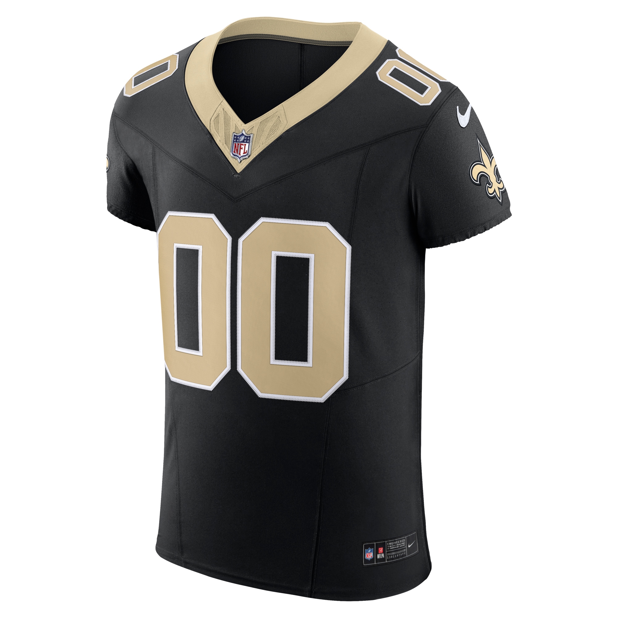 New Orleans Saints Black Vapor F.U.S.E. Elite Custom NFL Jersey Men's