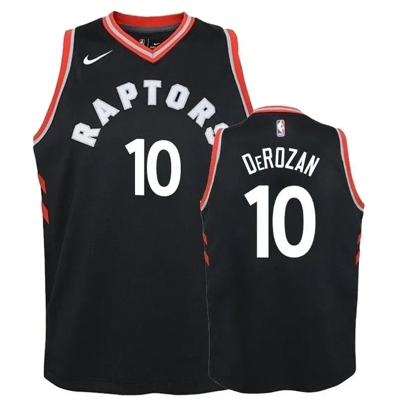 Raptors Demar Derozan 10 Statet Black NBA Jersey Youth