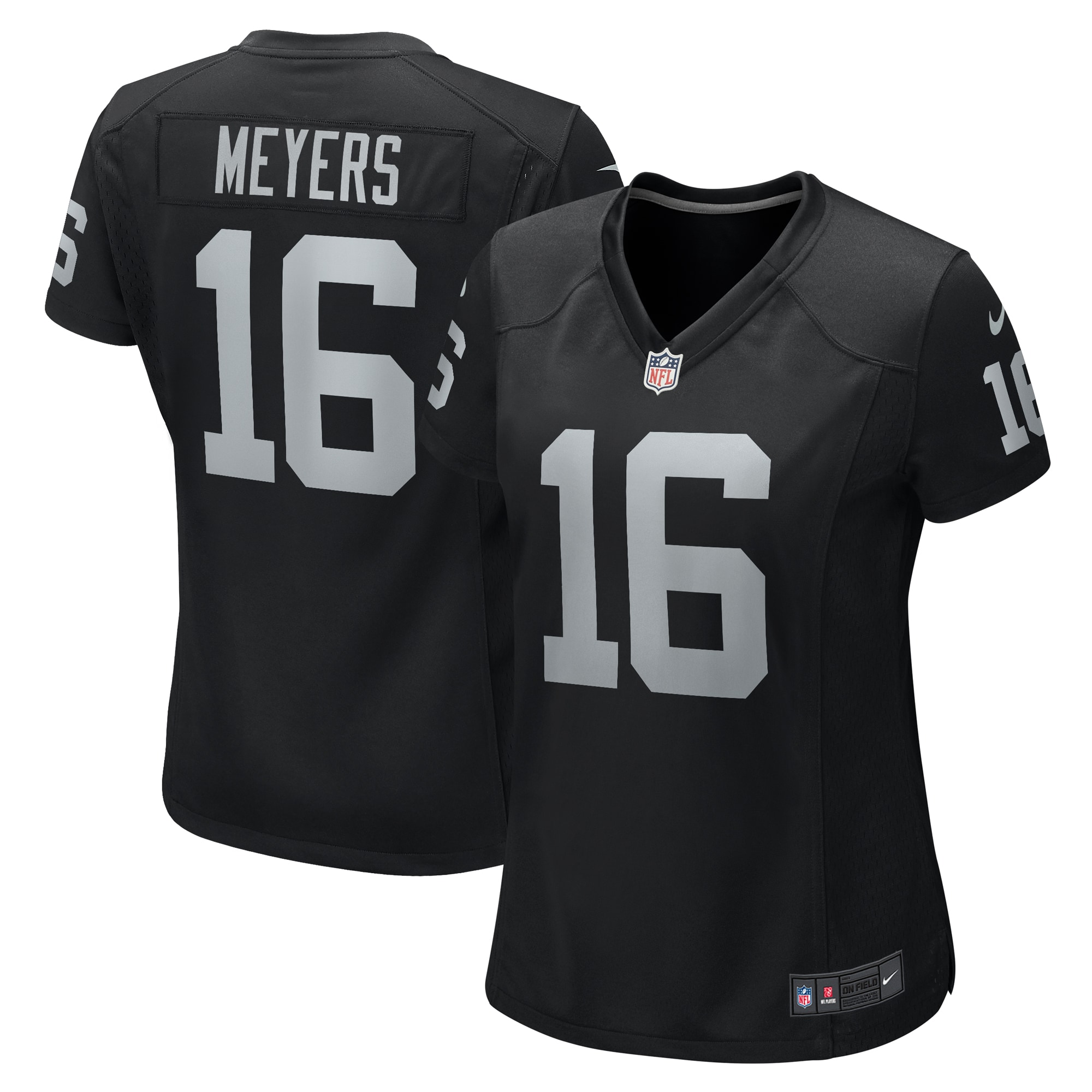 Las Vegas Raiders Jakobi Meyers Black Game Player NFL Jersey Women's