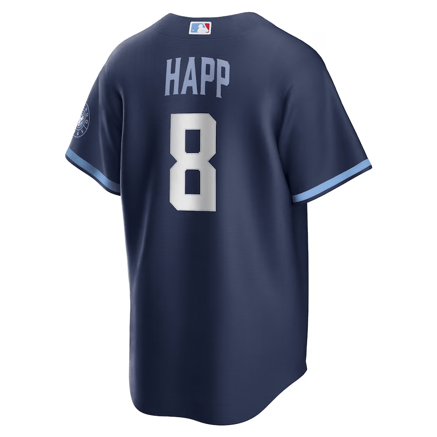 Ian Happ Chicago 8 Chicago Cubs City Connect Navy MLB Jersey Men's