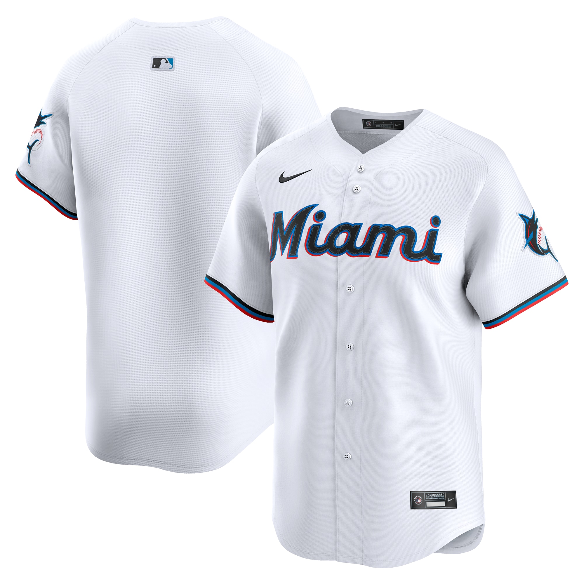 Miami Marlins White Home Limited MLB Jersey Men's