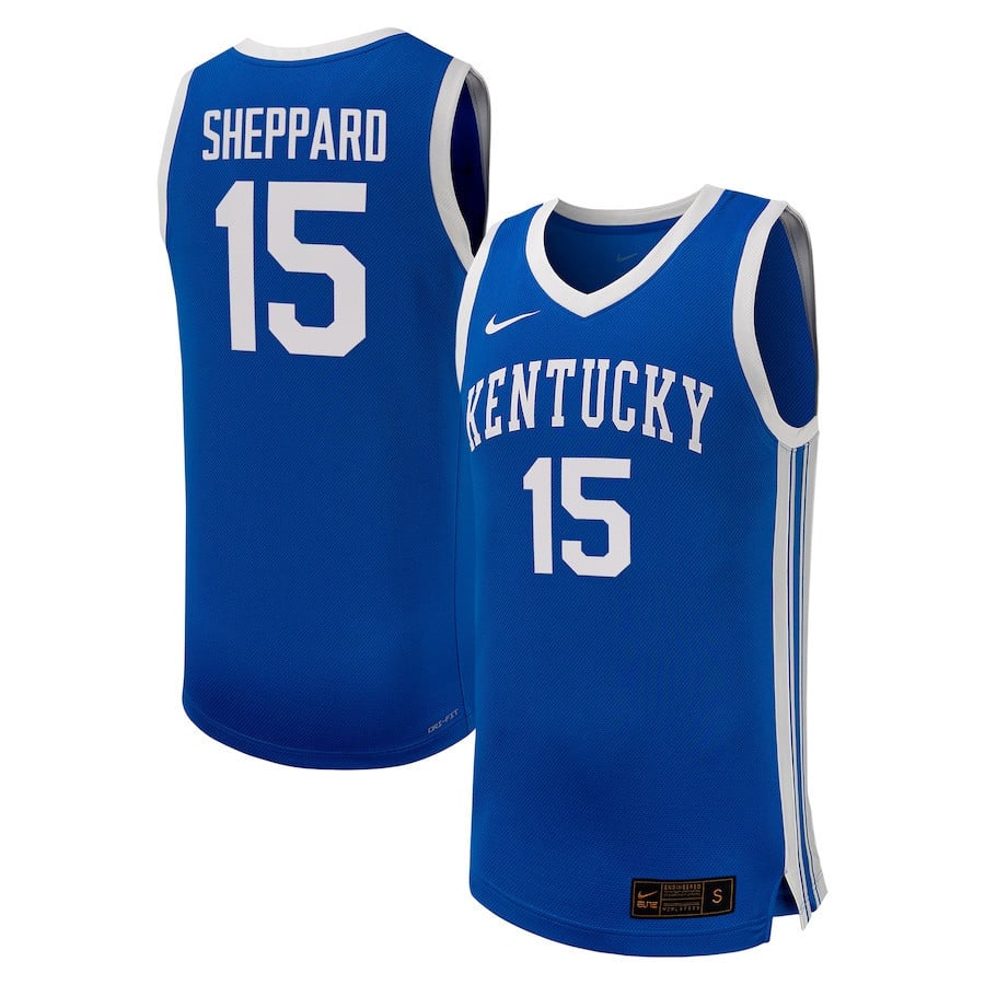 Reed Sheppard 15 Kentucky Wildcats Royal NCAA Jersey Men's