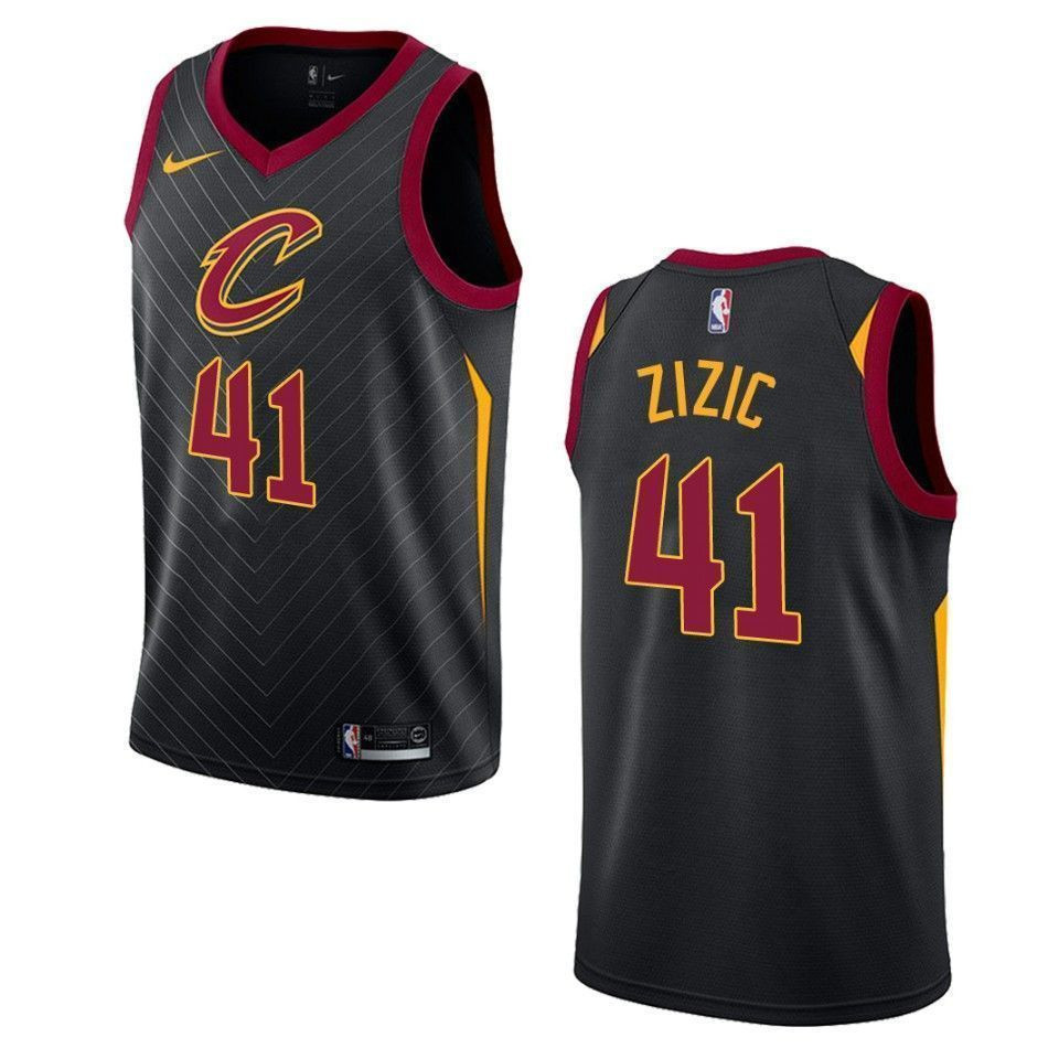 Cleveland Cavaliers 41 Ante Zizic Statement Swingman Black NBA Jersey Men's