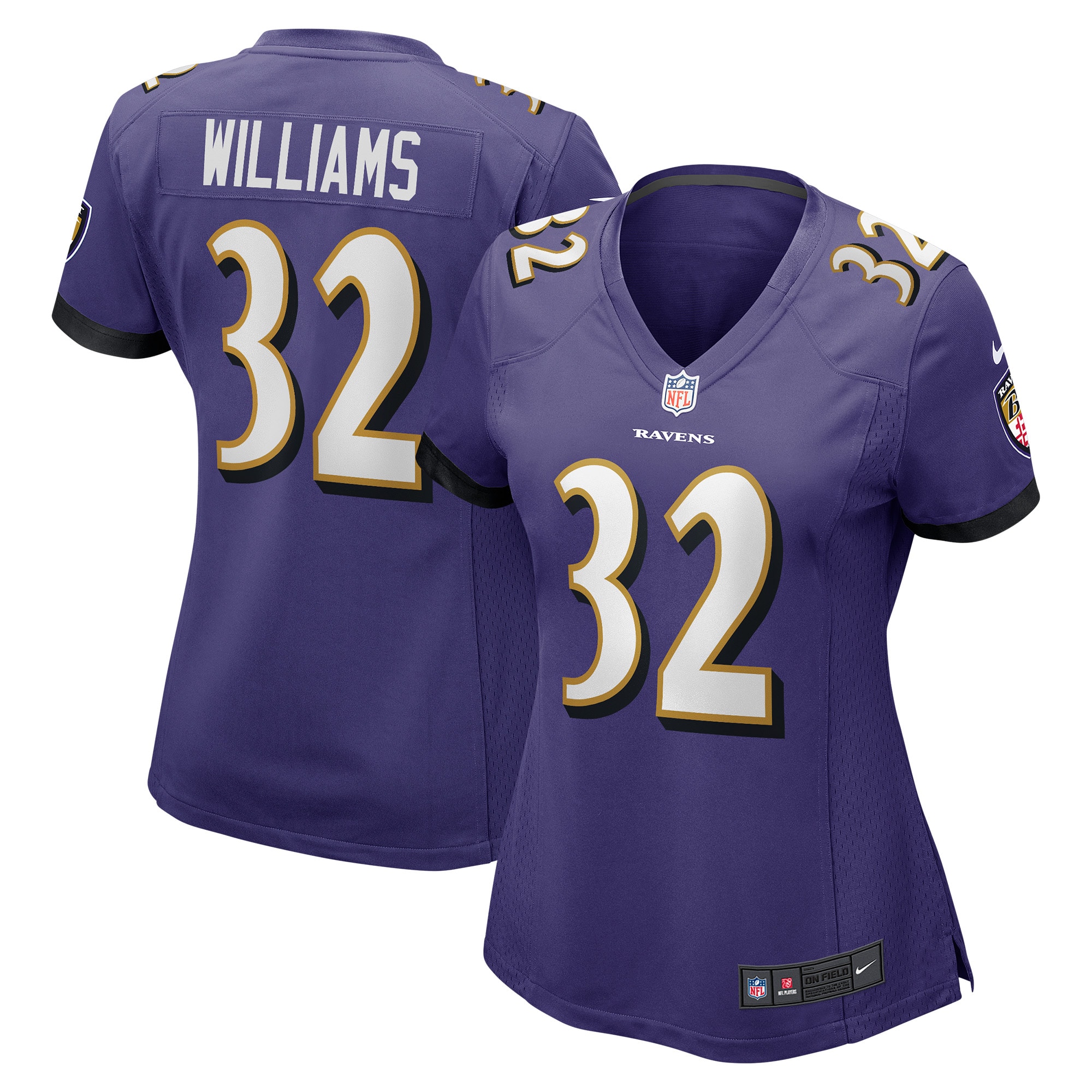 Baltimore Ravens Marcus Williams Purple Game NFL Jersey Women's