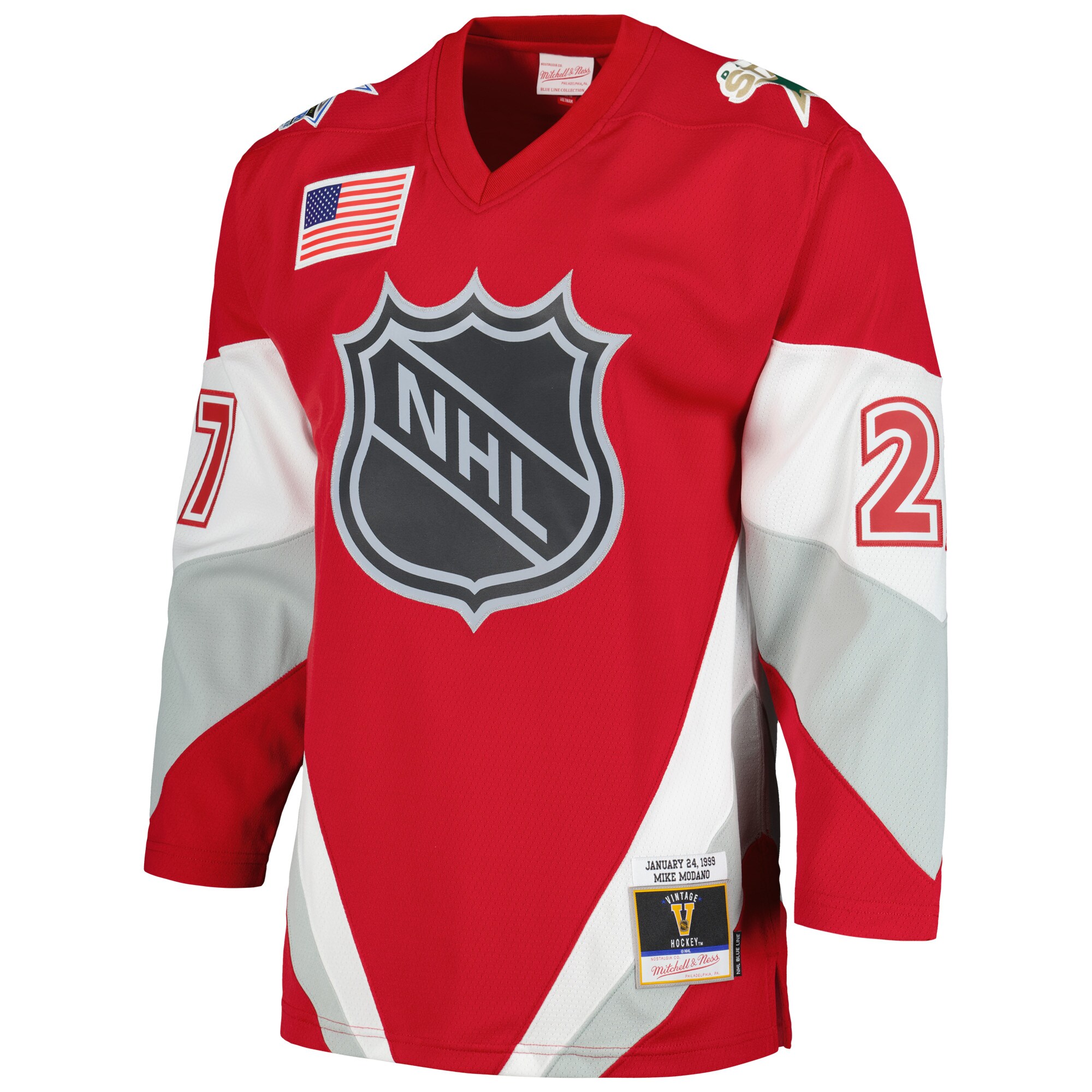 Mike Modano Mitchell Ness Scarlet 1999 All Star Game Blue Line Player NHL Jersey Men's