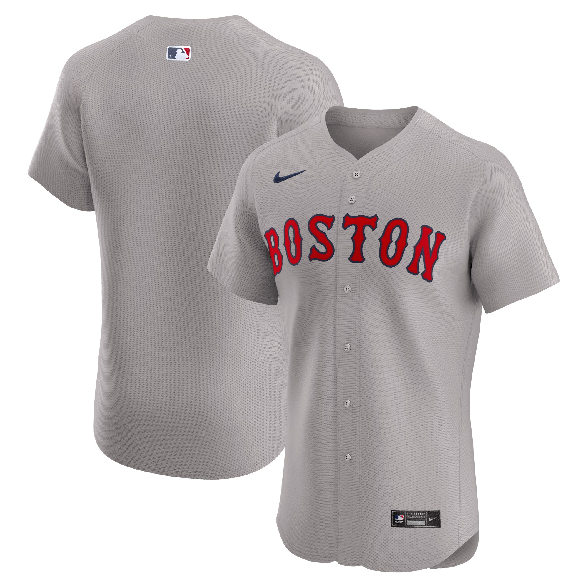 Boston Red Sox Gray Road Elite MLB Jersey Men's