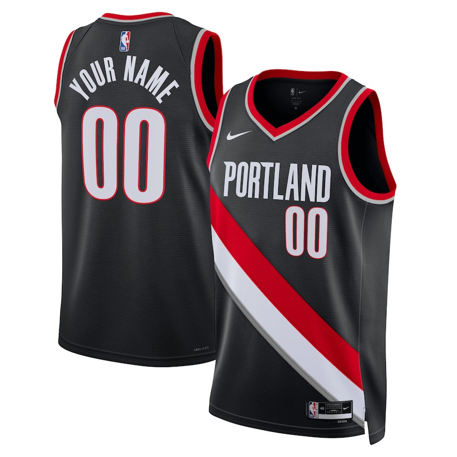Portland Trail Blazers 2023/24 Icon Swingman Custom Black NBA Jersey Men's