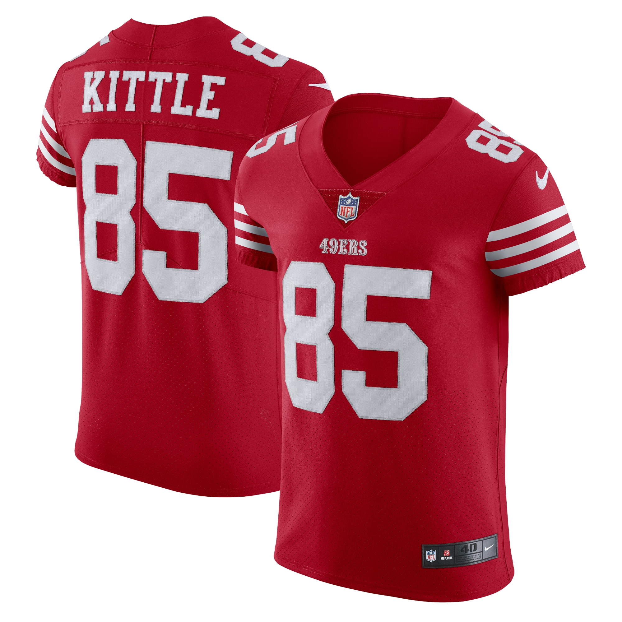 San Francisco 49ers George Kittle Scarlet Vapor Elite NFL Jersey Men's