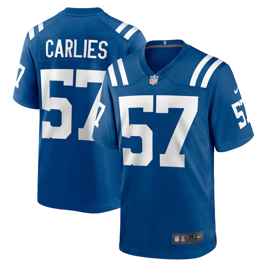 Jaylon Carlies 57 Indianapolis Colts Game Royal NFL Jersey Men's