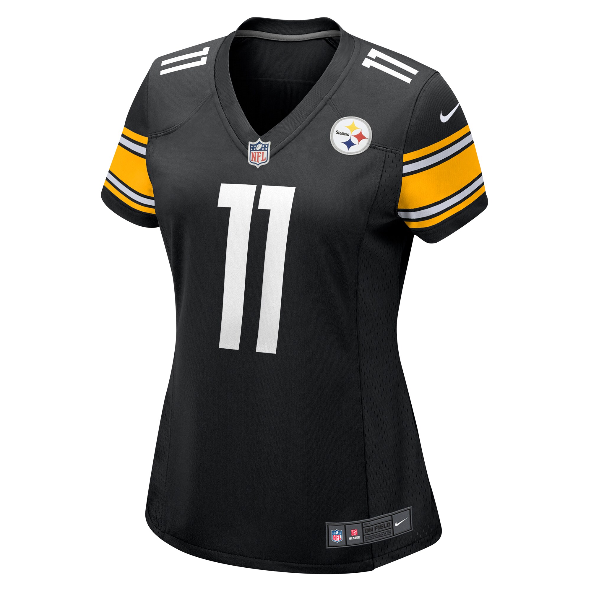 Pittsburgh Steelers Van Jefferson Black Game NFL Jersey Women's